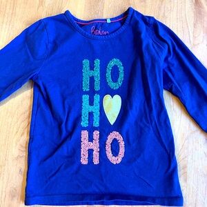 Mini Boden Kids Blue/purple Long Sleeve Holiday Shirt